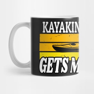 Kayaking Gets Me Wet Retro Mug